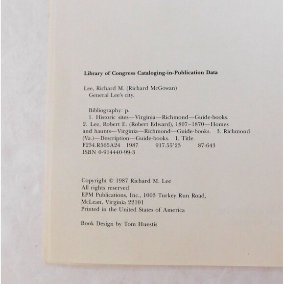 General Lees City An Illustrated Guide Historic Sites by Richard Lee Softcover - Picture 4 of 8